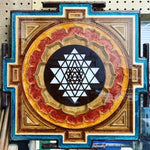 Sri Yantra epoxy inlayed wall Mandala